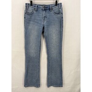 Rock & Roll Cowgirl Jeans Womens 29 Blue Mid Rise Bootcut Embroidered Western